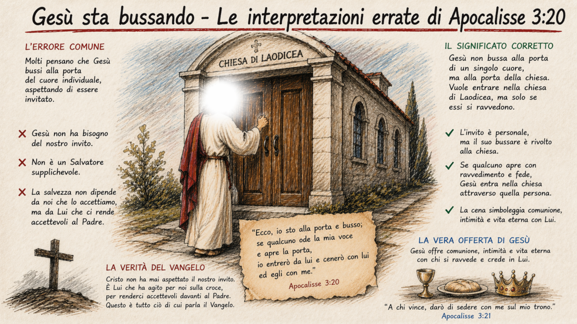 Gesù sta bussando – Le interpretazioni errate di Apocalisse 3:20