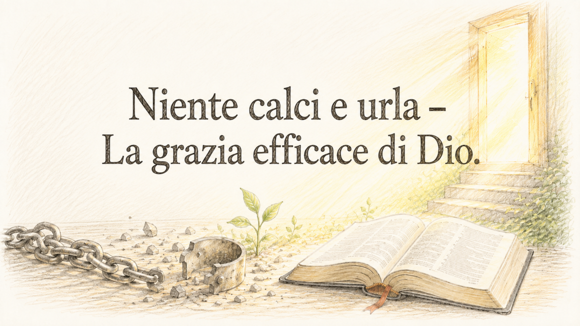 Niente calci e urla – La grazia efficace di Dio.