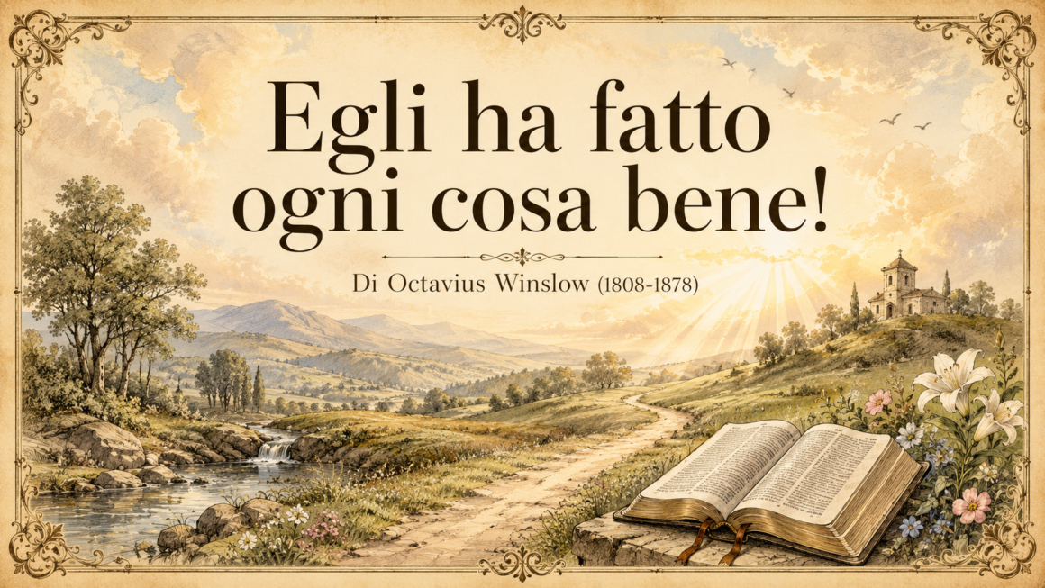 Egli ha fatto ogni cosa bene!