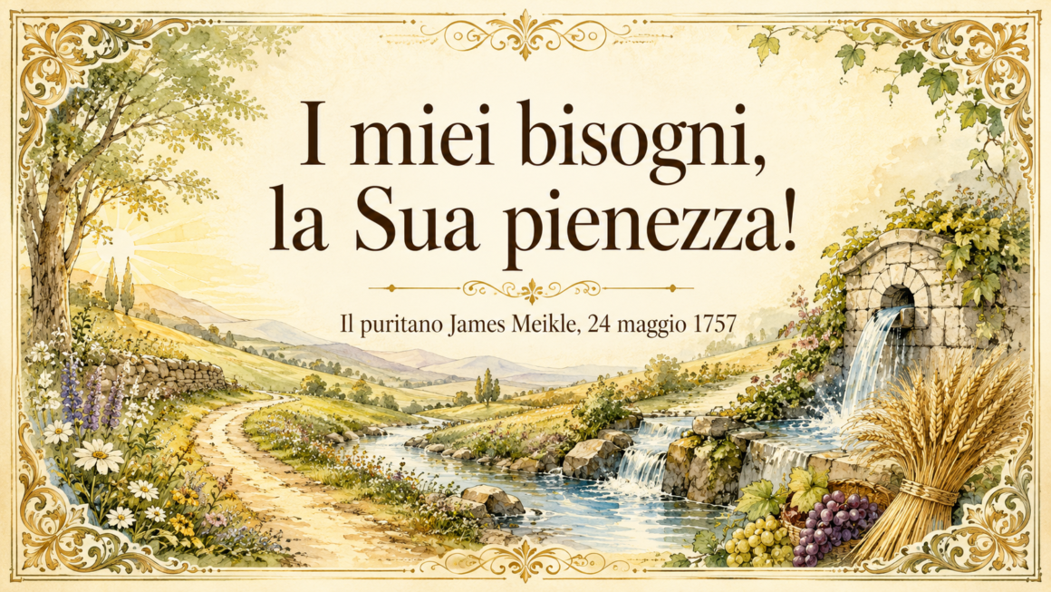 I miei bisogni, la Sua pienezza!