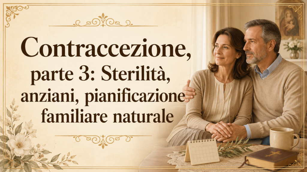 Contraccezione, parte 3: Sterilità, anziani, pianificazione familiare naturale